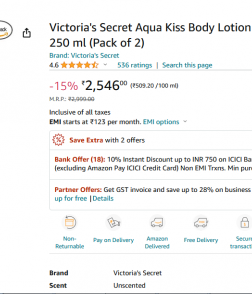 Victoria's Secret Aqua Kiss Inspired Attar 25g
