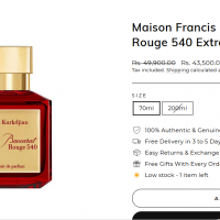 Baccarat Rogue 540 Inspired Attar 25g