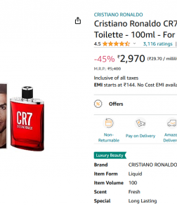 CR7 Christiano Ronaldo Inspired Attar 25g