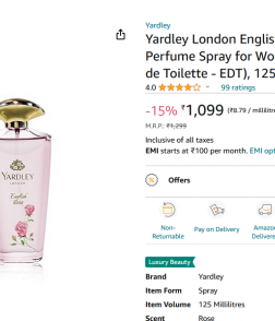 Yardley English Rose Inspired Attar 25g