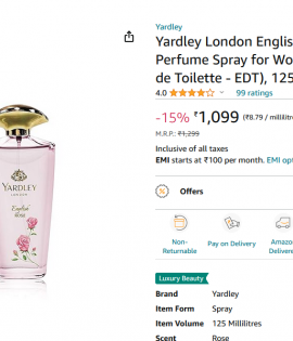 Yardley English Rose Inspired Attar 25g