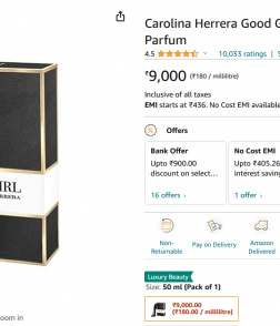 Good Girl Carolina Herrera Inspired Attar 25g