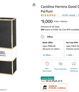 Good Girl Carolina Herrera Inspired Attar 25g