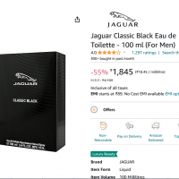 Jaguar Black Inspired Attar 25g
