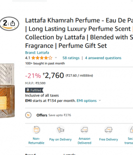 Lattafa Khamrah Inspired Attar 25g