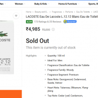 Lacoste White Inspired Attar 25g