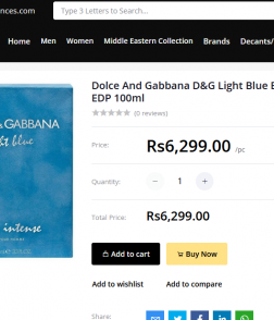 D & G Light Blue Inspired Attar 25g