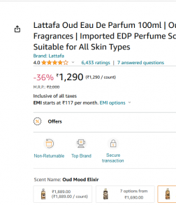 Oud Mood by Lattafa Inspired Attar 25g